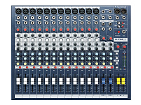 Soundcraft EPM12 микшерный пульт 12 моно, 2 стерео, 2 Aux, фейдеры 60мм. Рэковое крепление в комплекте